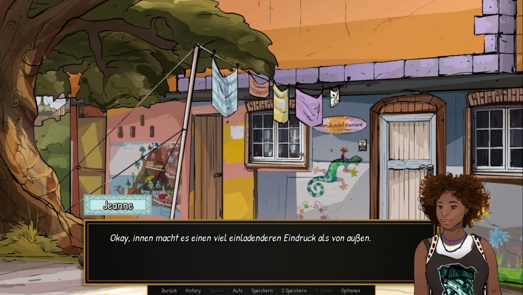 Screenshot des Spiels „Jeannes Reise“ Szene