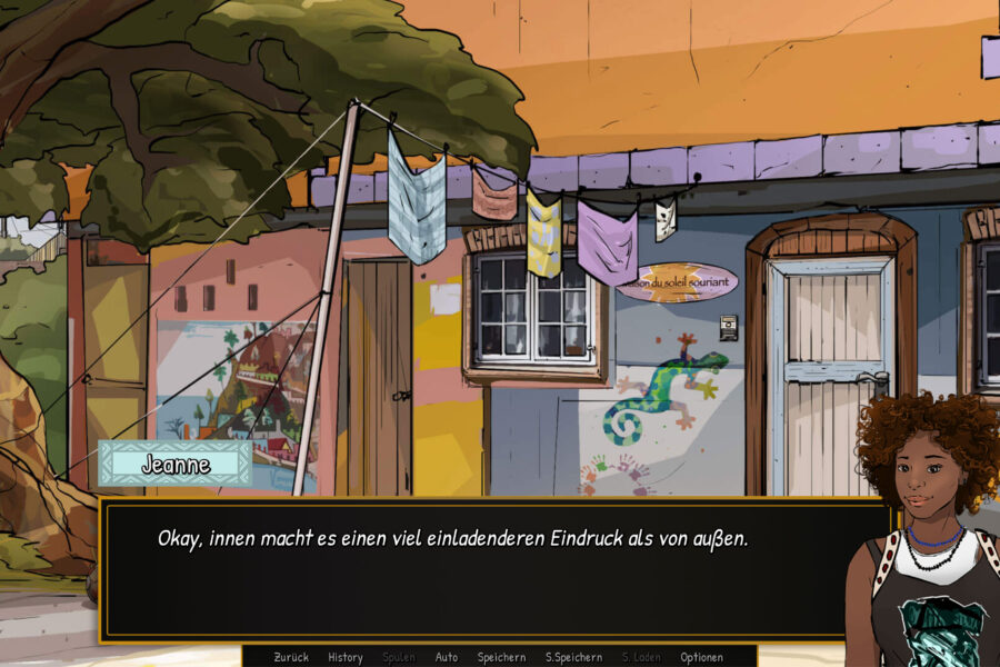 Screenshot des Spiels „Jeannes Reise“ Szene