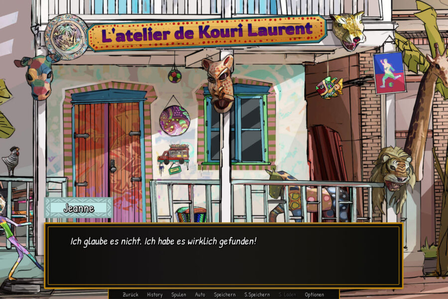 Screenshot des Spiels „Jeannes Reise“ - Ihr Zuhause?