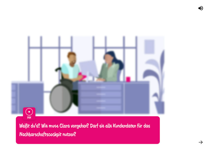 Screenshot aus dem WBT-Gamification der Telekom
