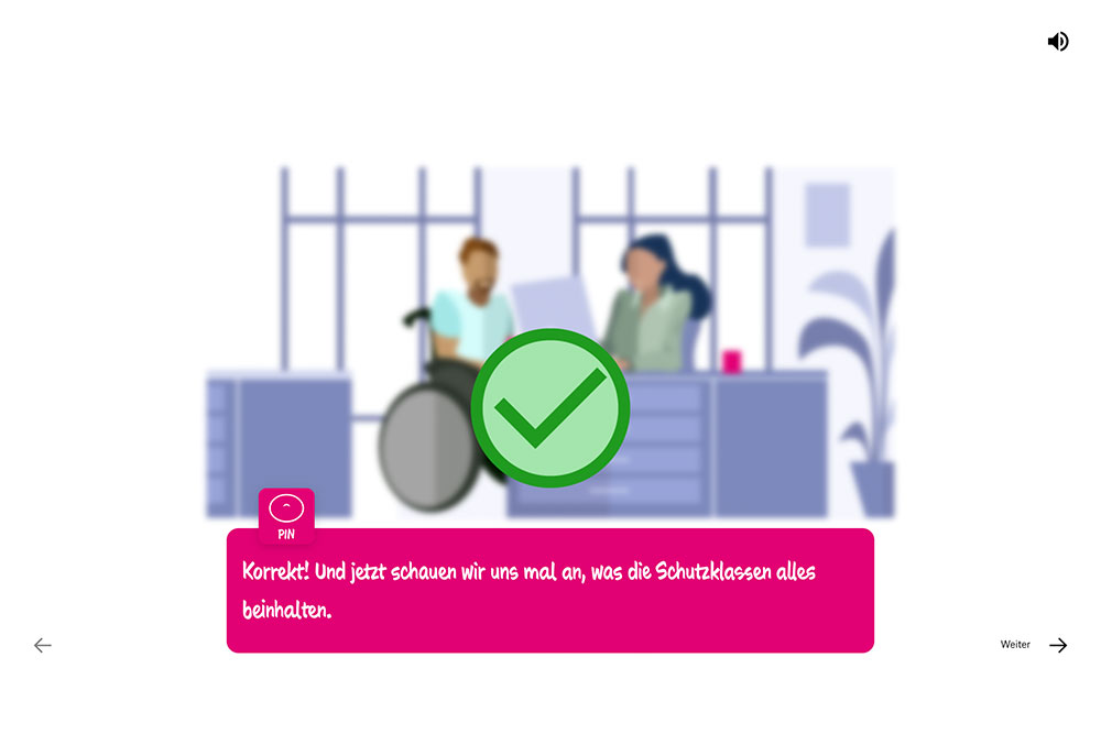 Screenshot aus dem WBT-Gamification der Telekom